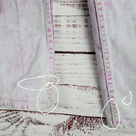 Mokuyobi Denim Jeans Womens 26 Lavender Acid Wash High Rise Tapered Pants Retro - Picture 9 of 15